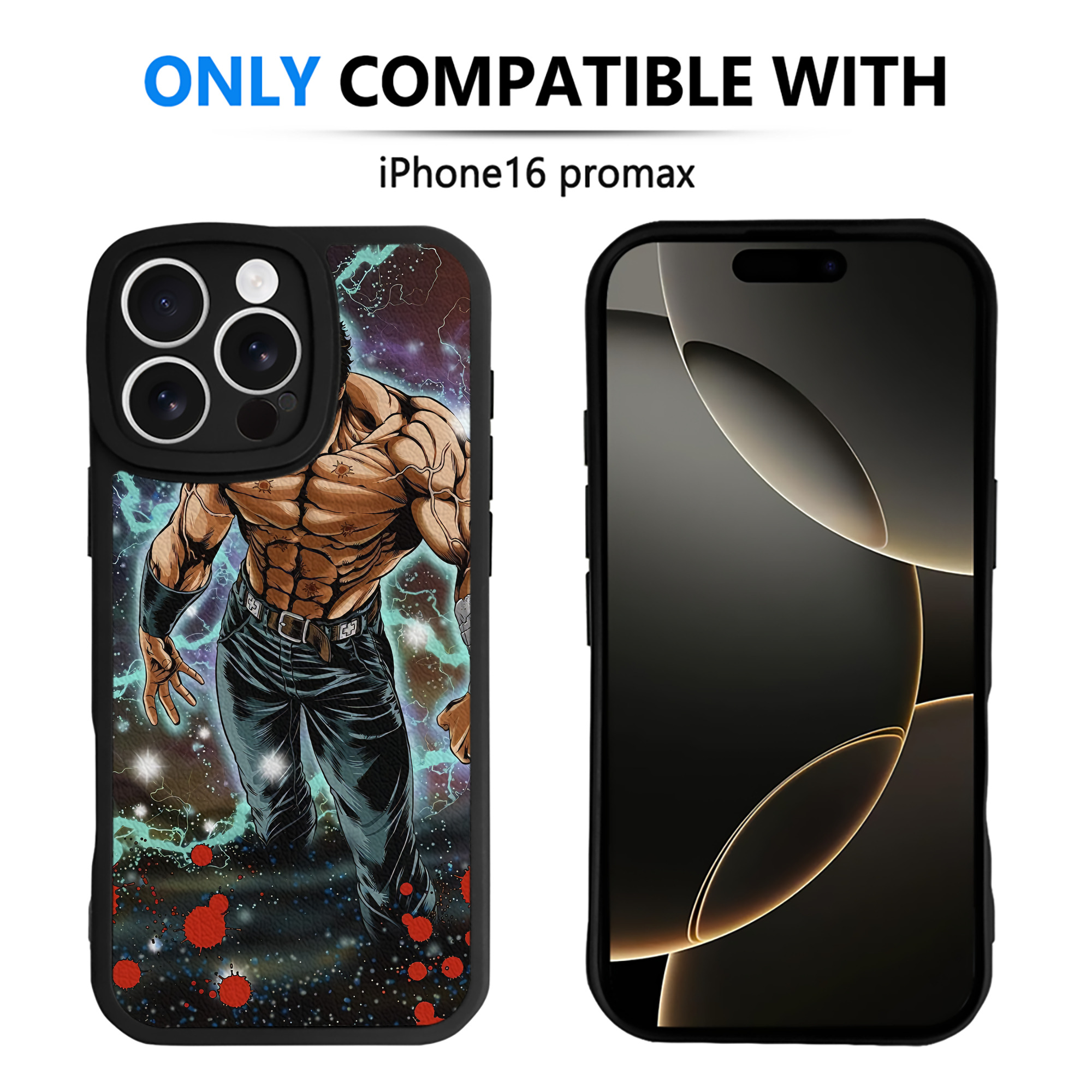 （画像用） 北斗の拳 Fist of the North Star 【iPhone 16シリーズ対応】シリコンスマホケース（レザー調） 材質：シリコン